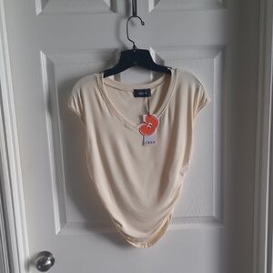 Cider Cream Short Sleeve Top